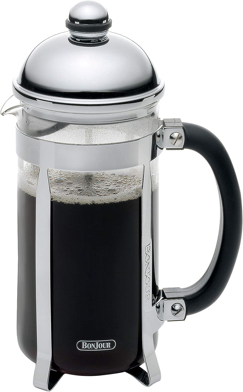 Bonjour Maximus French Press Coffee Maker, 8 Cup, Silver